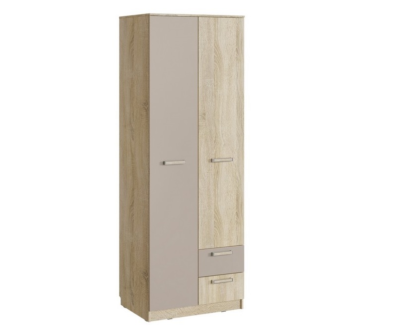 Шкаф для одежды Акварель 014.07 с ящиками/ Капучино