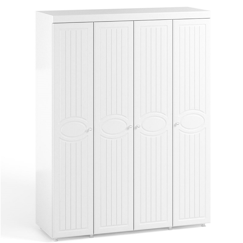 Шкаф 4х дверный Монако МН 59 ( гл.560) / Белое дерево