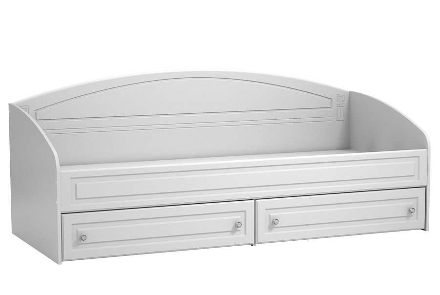 Кровать Афина АФ 11 (800) с ящиками / Белое дерево