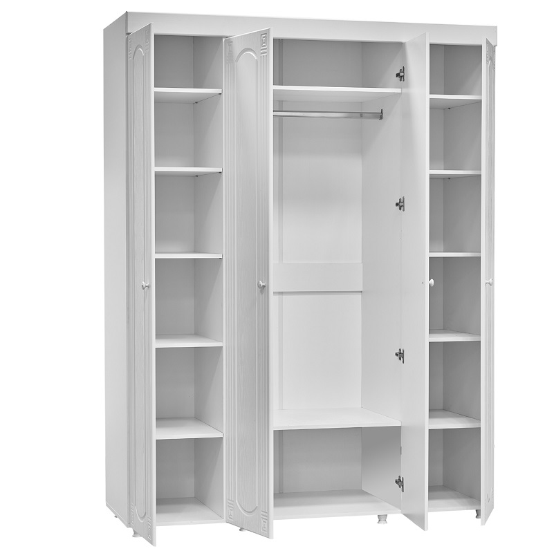 Шкаф 4х дверный Афина АФ 59 ( гл.560) / Белое дерево